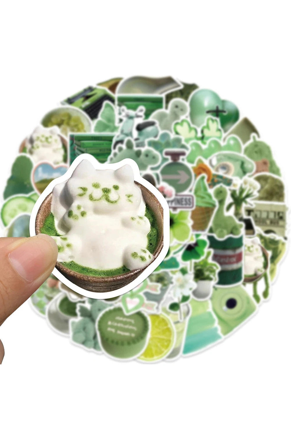 Green Cartoon Aesthetic Stickers