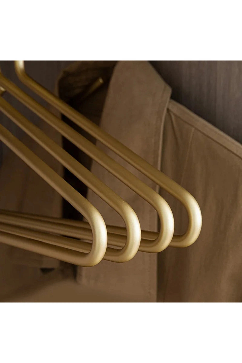 Sleek Gold Wardrobe Hangers