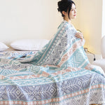 Cozy Tribal Geometric Blanket