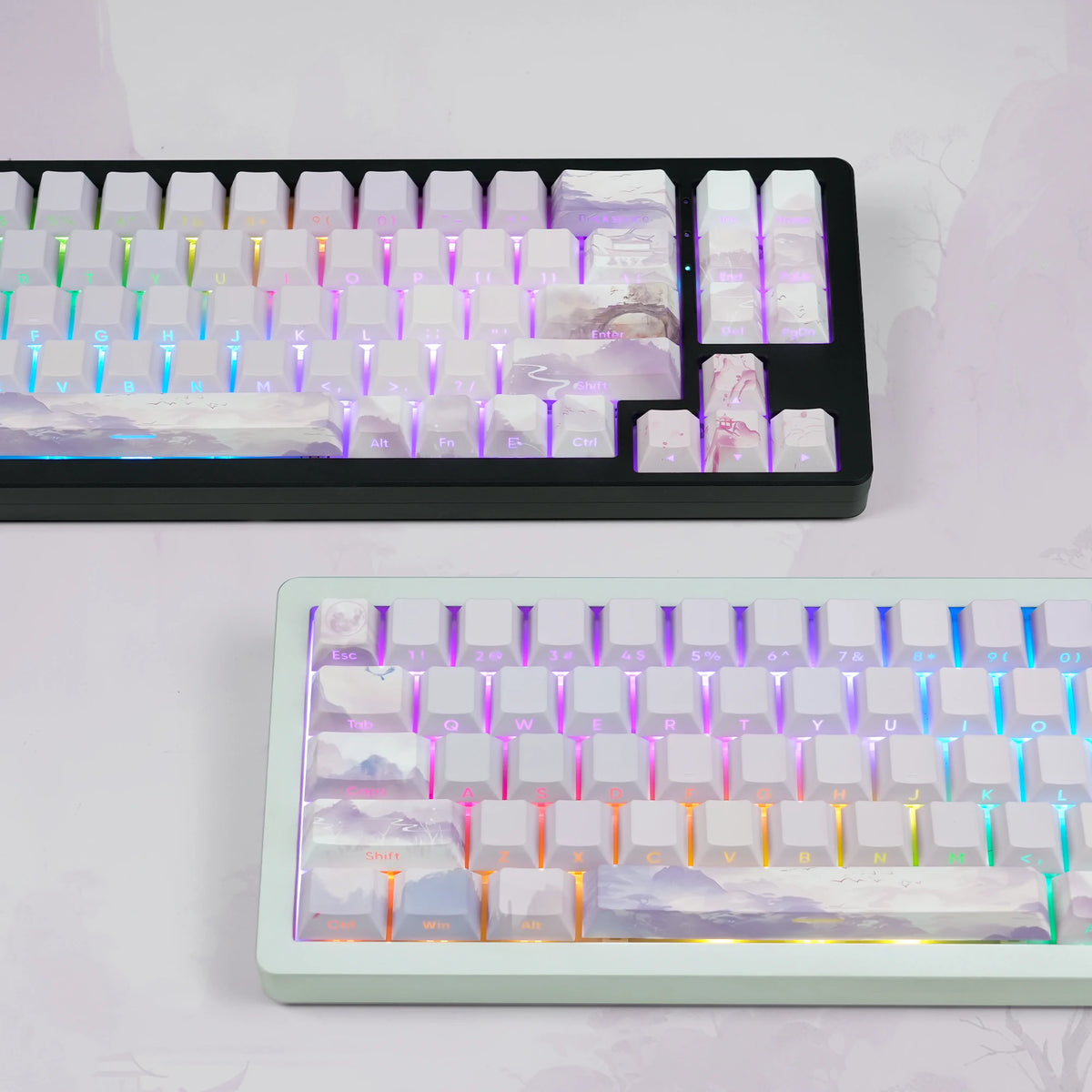 Sakura Purple Backlit Keycaps