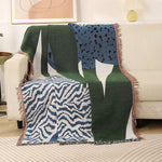 Abstract Nature-Inspired Tapestry Blanket