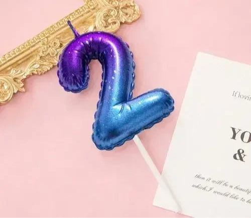 Pastel Balloon Number Candles