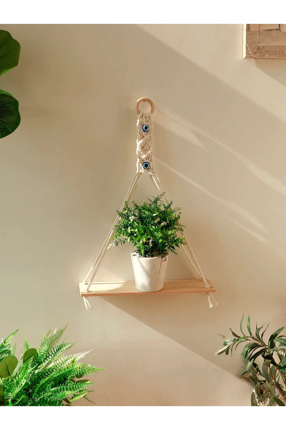 Boho Macramé Plant Shelf