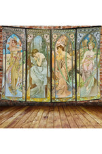 Art Nouveau Lady Tapestry Medieval Optimized Style Tapestries Artwork Wall Hanging Retro Paris Nouveau Vineyard Flirt Home Decor