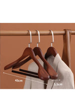 Velvet coat hanger wood flocking wide shoulder suit clothes rack home Wardrobe closet organizer luxury clothes wooden hanger