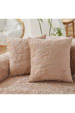 Pastoral Plush Sofa Cover