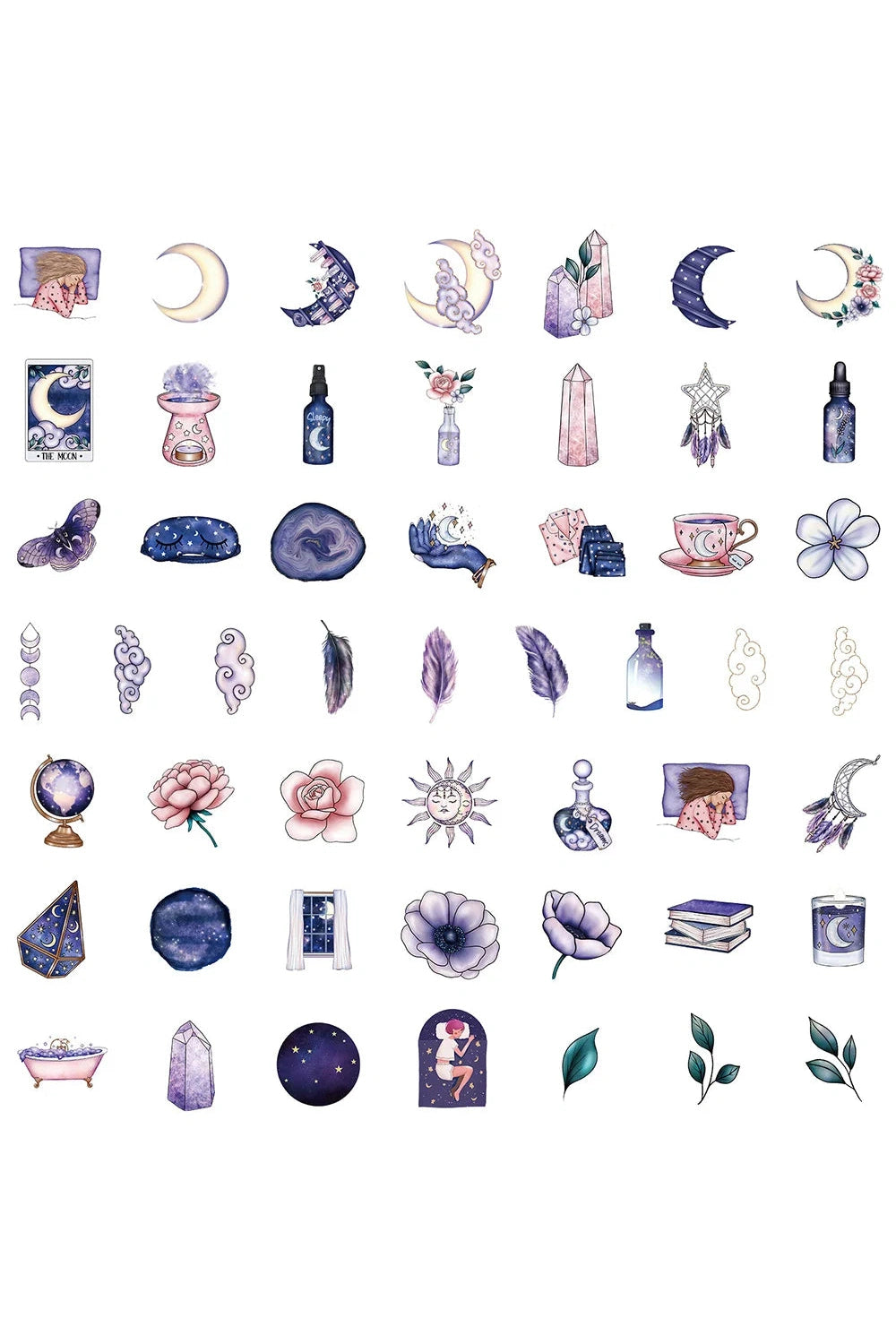 Magic Witch Moon Aesthetic Stickers