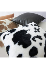 Cow Pattern Plush Pillow Case