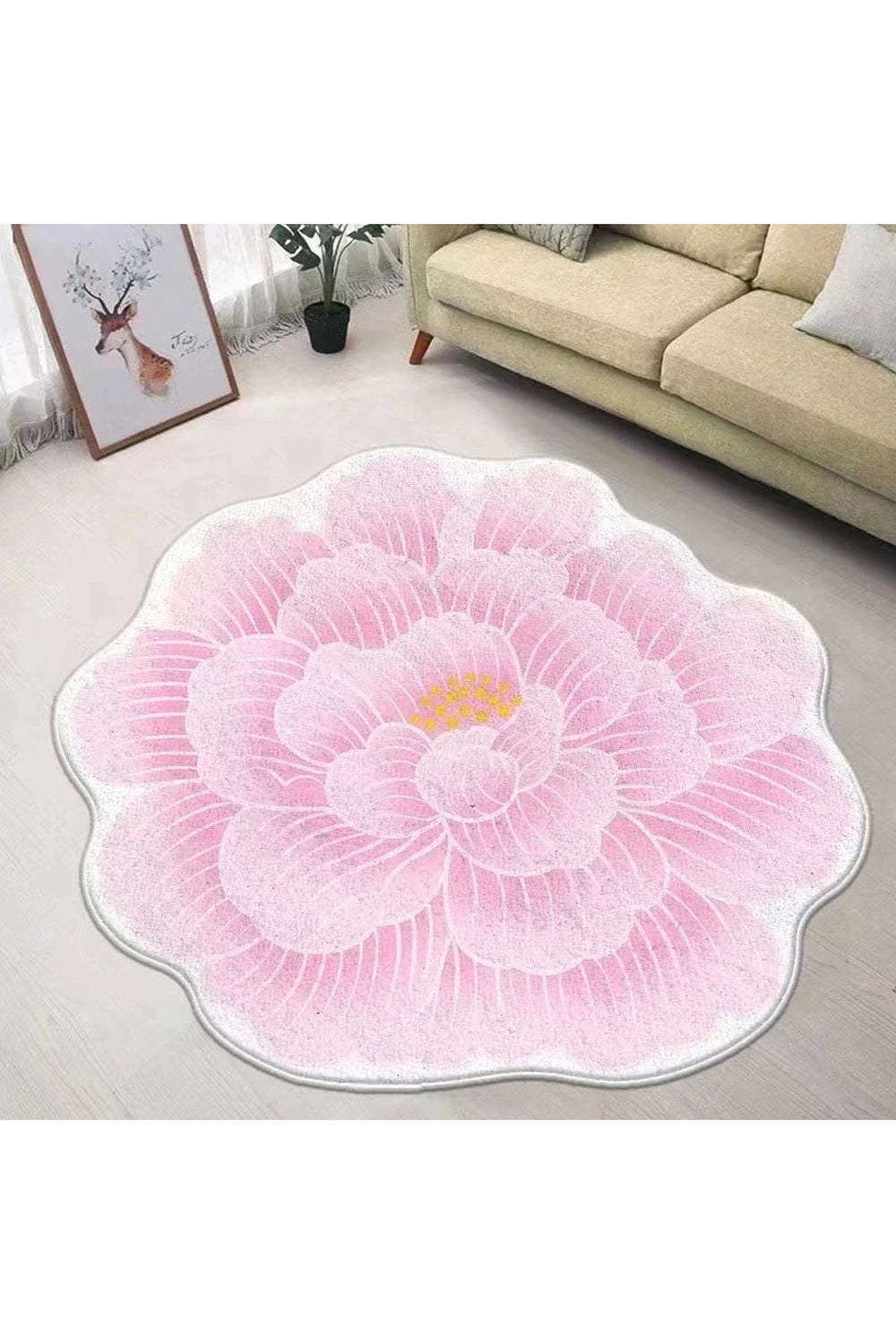 Chinese Flower Decor Rug