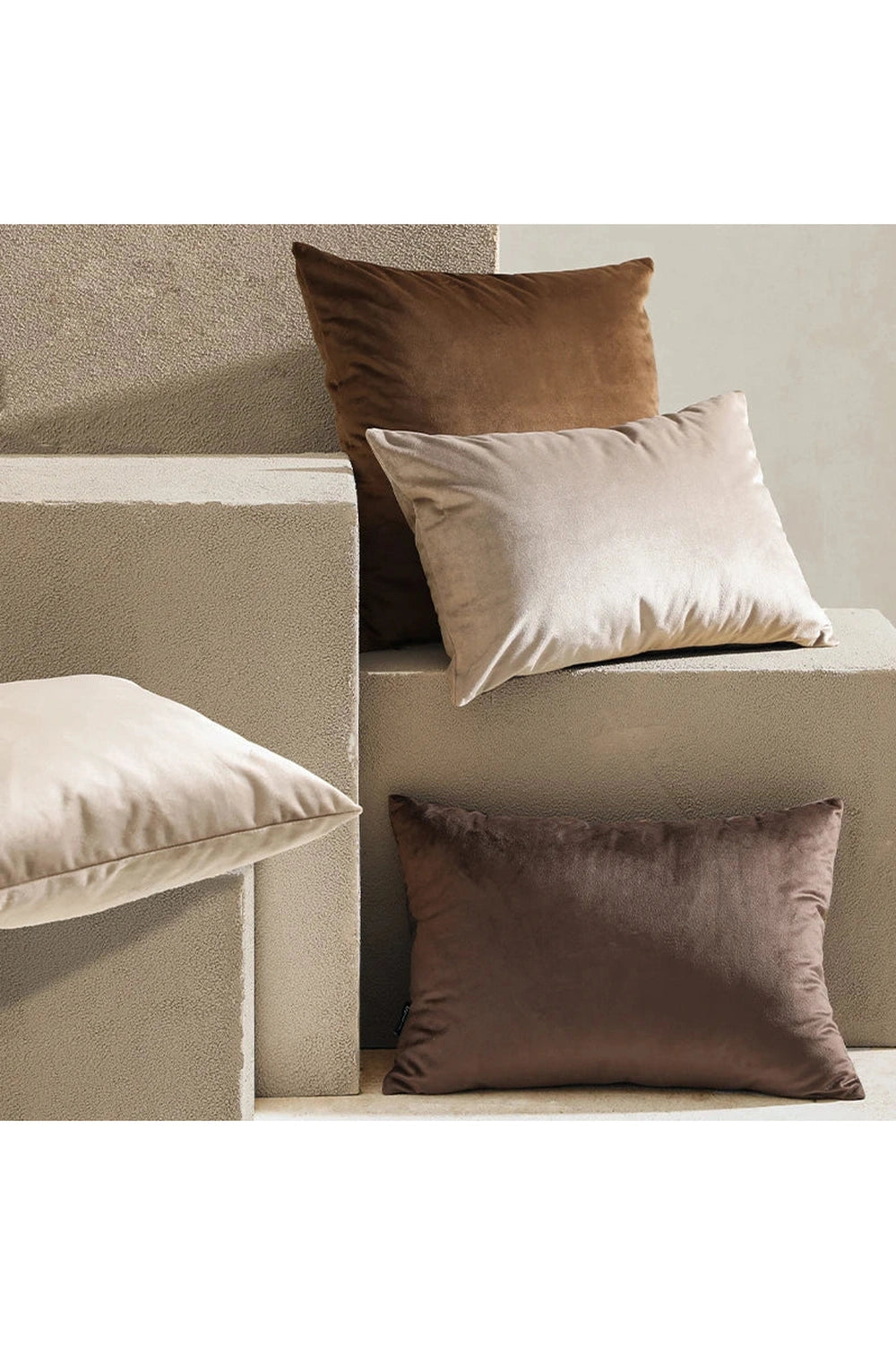 Earth Tone Velvet Pillow Case