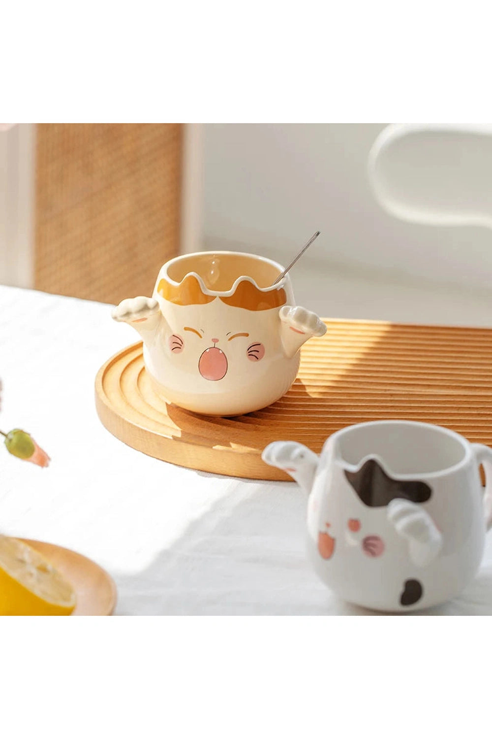 Fall Decor Cat Paw Ceramic Mug