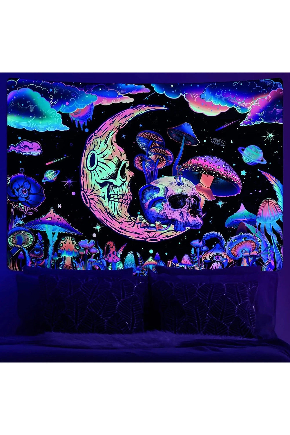 Psychedelic Alien Abduction Tapestry