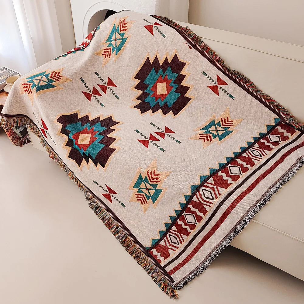 Southwest Geometric Woven Blanket