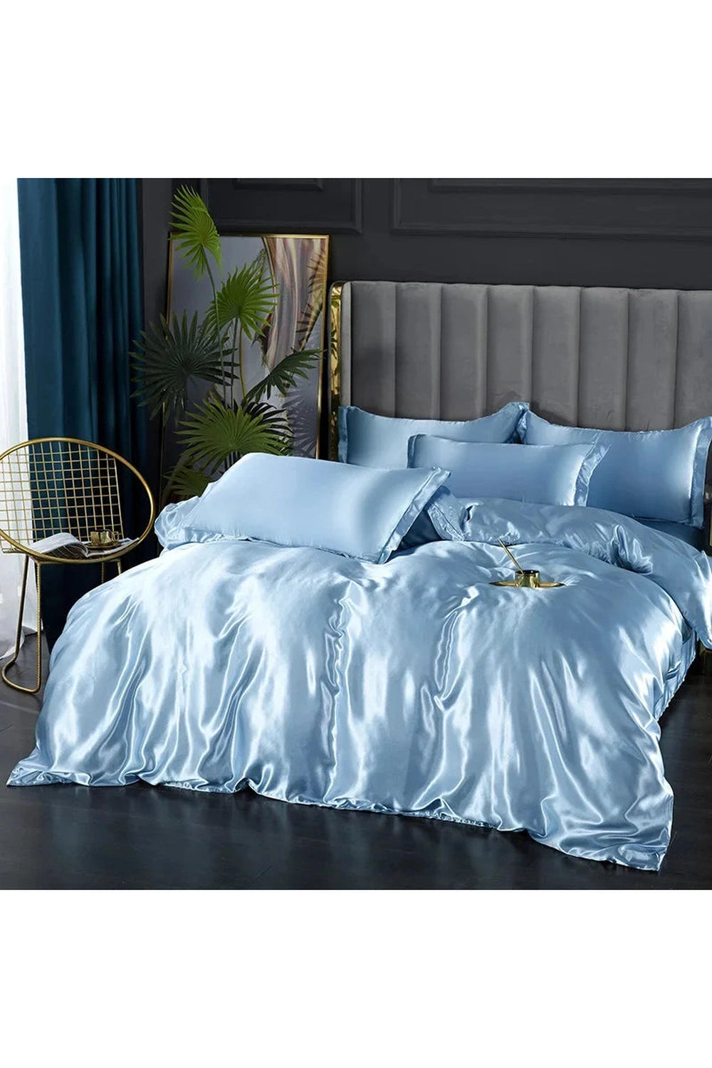 Satin Deluxe Solid Bedding Set