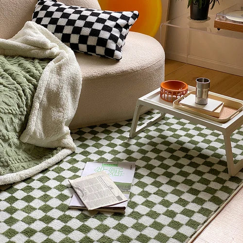 Checkerboard Patterned Rug