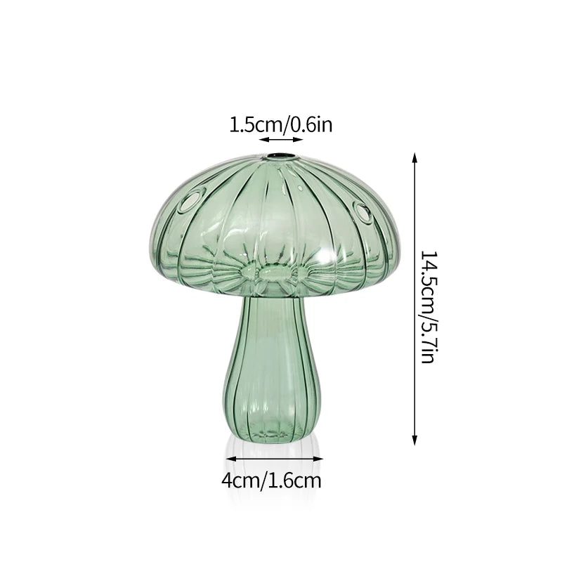 Whimsical Mushroom Glass Vases