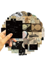 Vintage Planet Map Scrapbooking Stickers