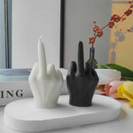 Rebel Flame Hand Gesture Candle