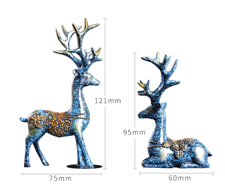 Lucky Deer Resin Sculpture