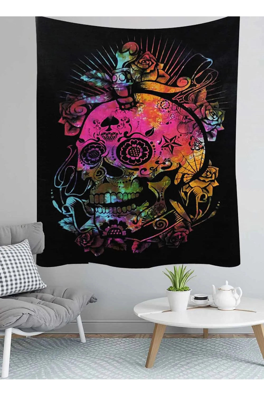 Wall Hanging Boho Decor Witchcraft Tapestry Girl Moon Home