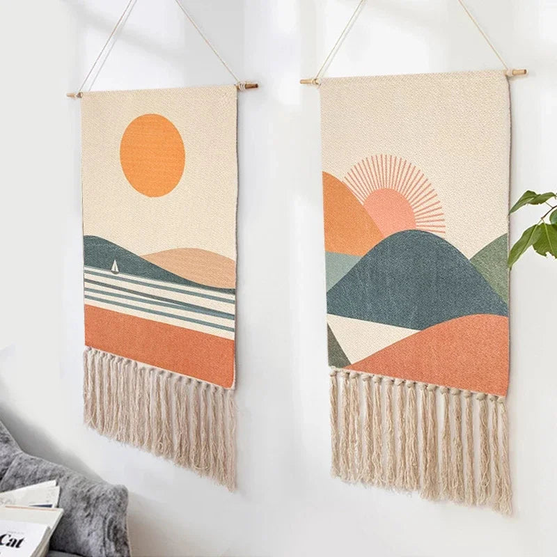 Desert Sunrise Boho Wall Tapestry