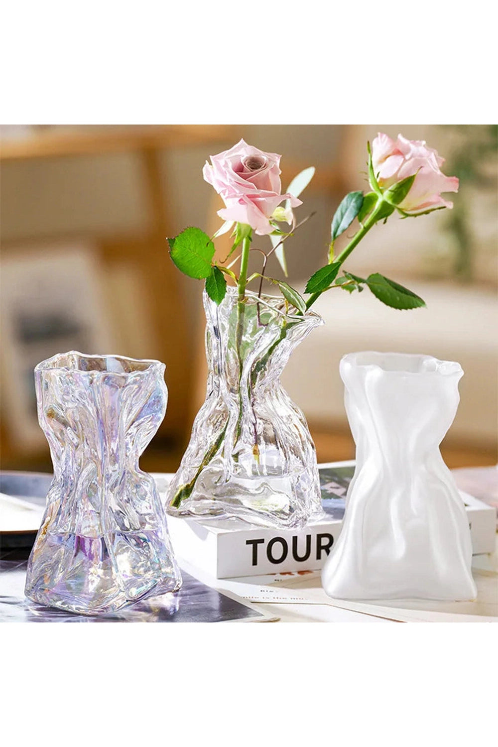 Transparent Glass Hydroponic Vase