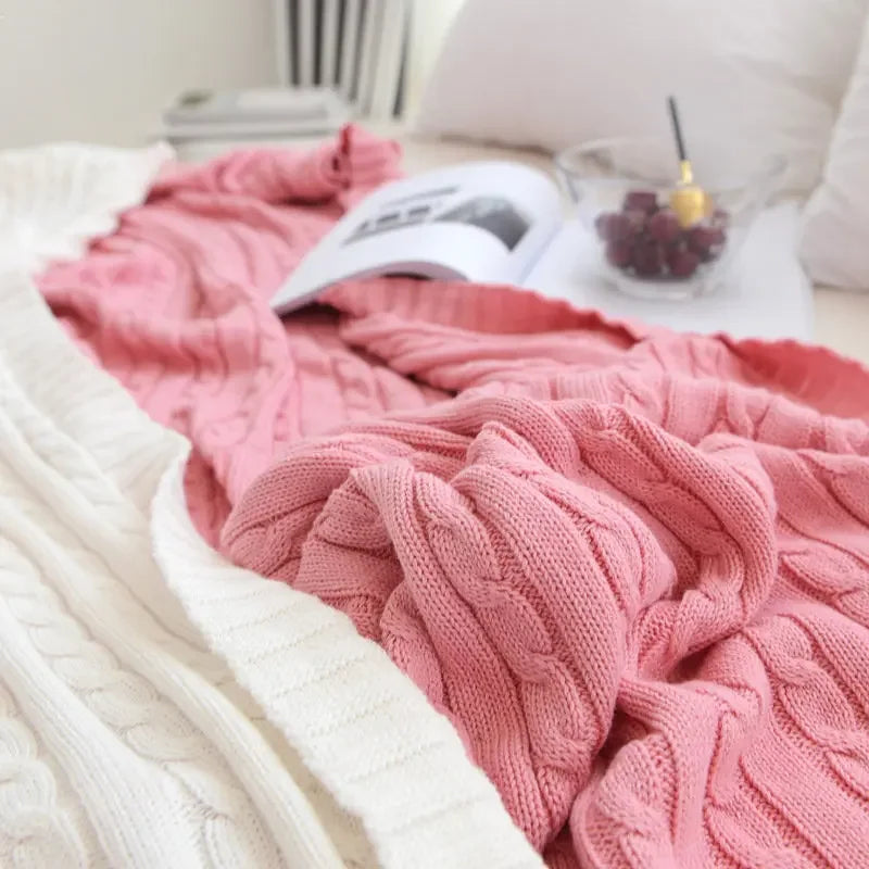 Cozy Cable Knit Blanket