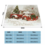 Vintage Christmas Truck Throw Blanket