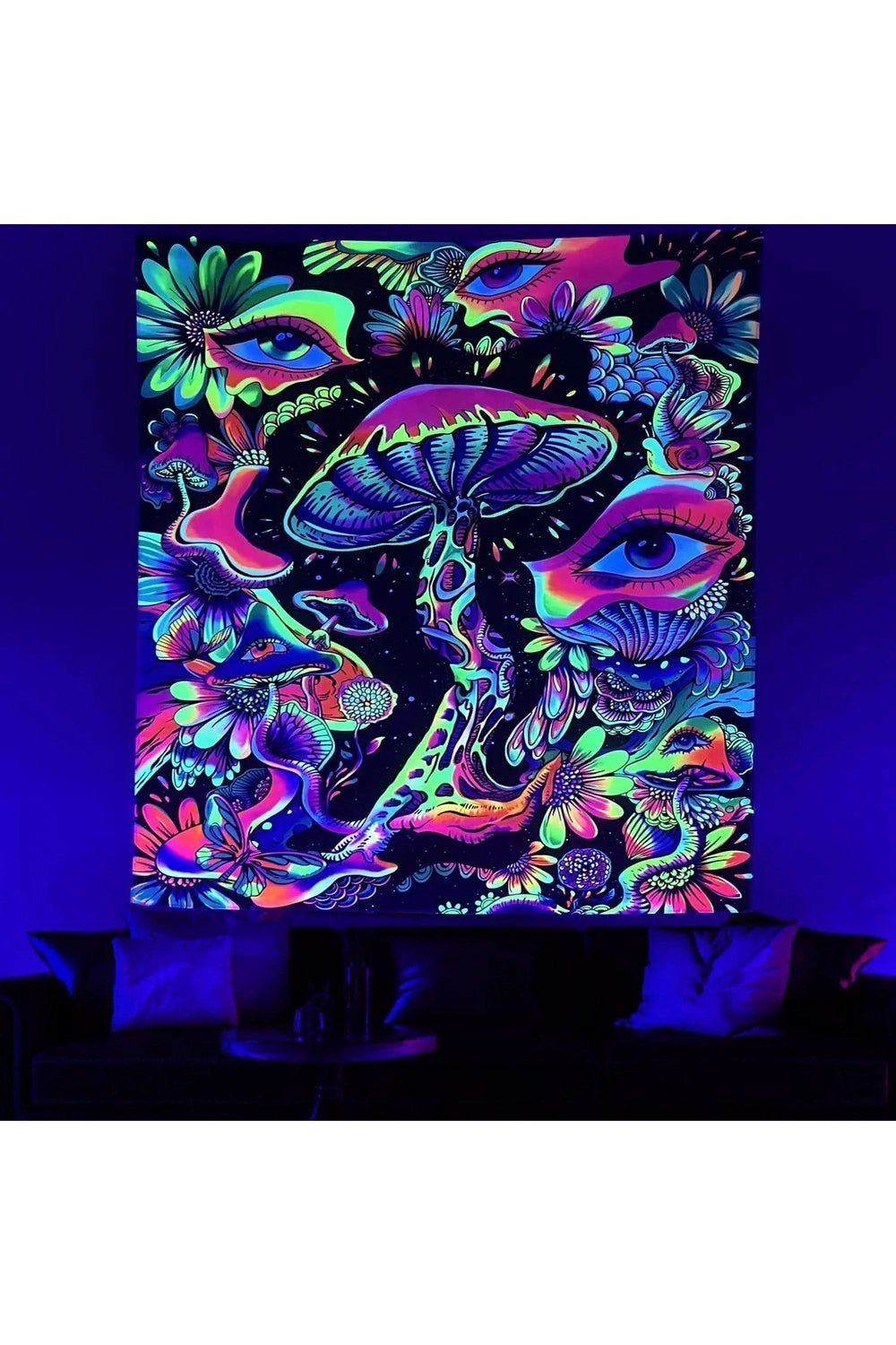 Psychedelic Alien Abduction Tapestry