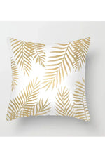 Fall Decor Yellow Leaf Polyester Pillow Case