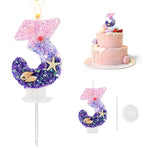 Fairycore Mermaid Sparkle Number Candles