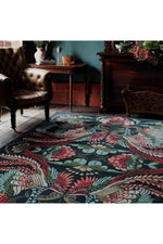 Midnight Bloom Botanical Rug