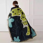 Abstract Jungle Print Throw Blanket