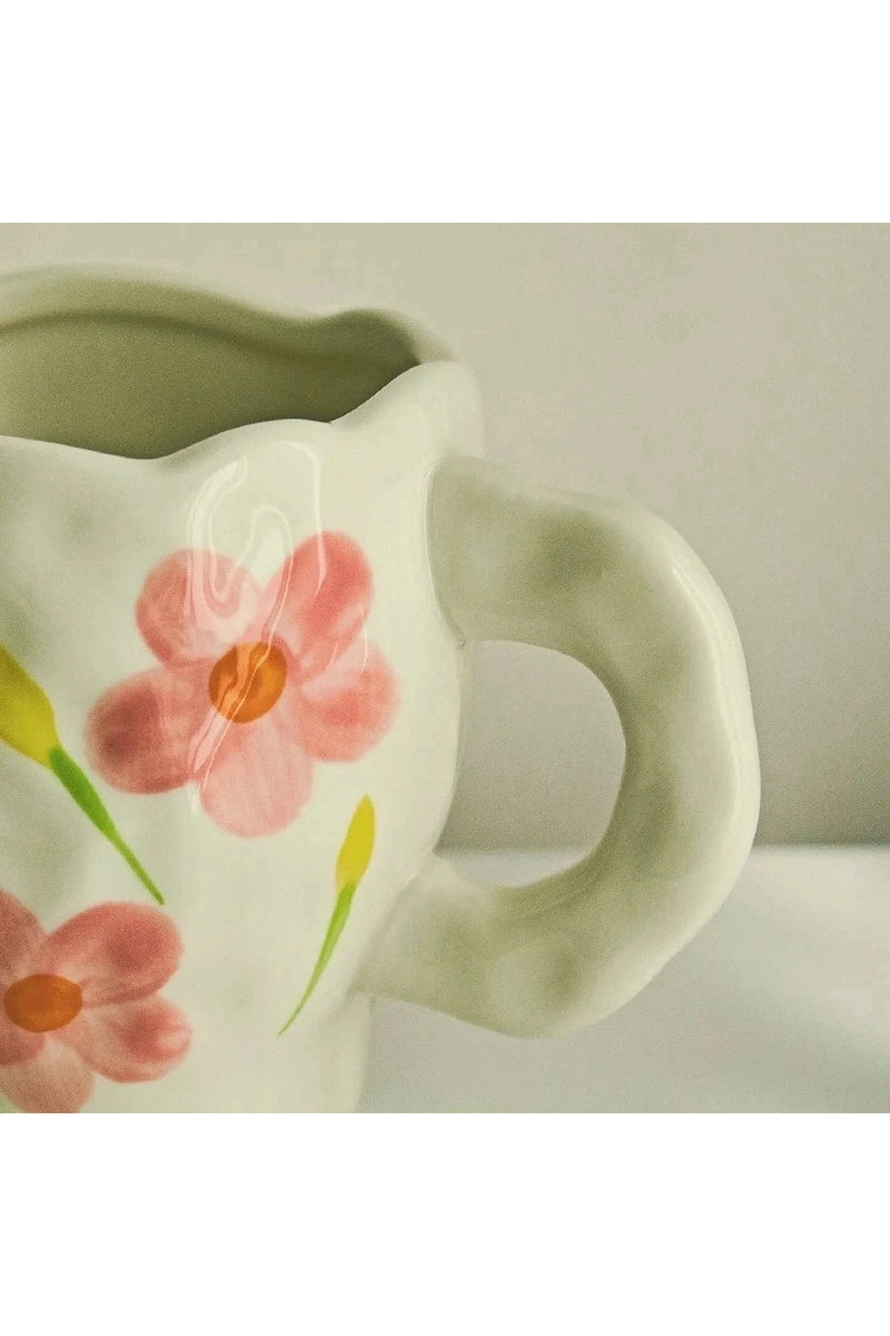 Handmade Flower Ceramic Mug