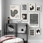 Geometric Monochrome Canvas Poster