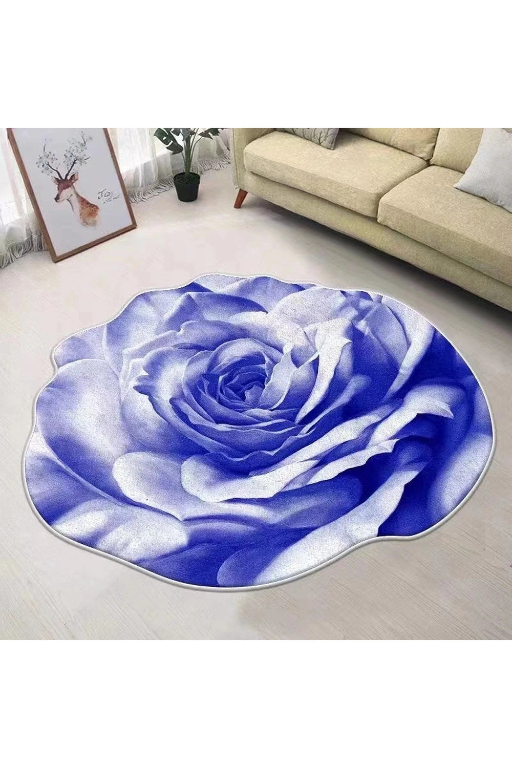 Chinese Flower Decor Rug