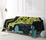 Abstract Jungle Print Throw Blanket