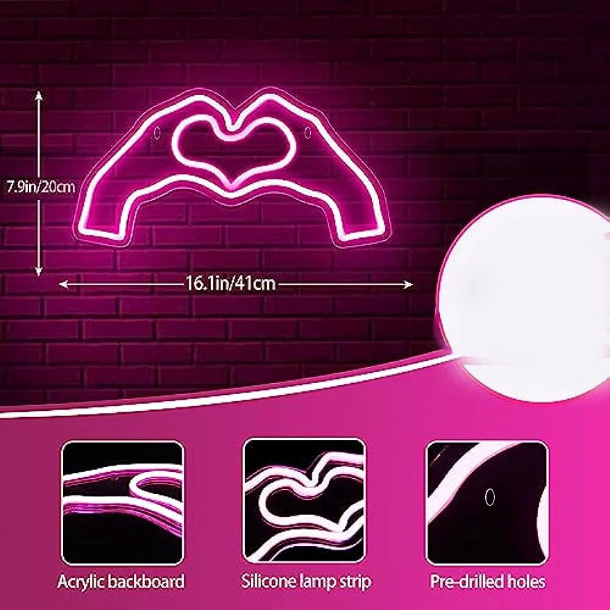 Pink Love Heart Neon