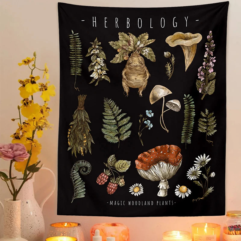 Enchanted Forest Witchcraft Tapestry