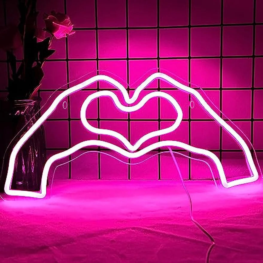 Pink Love Heart Neon