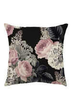 Rose Linen Square Pillow Case