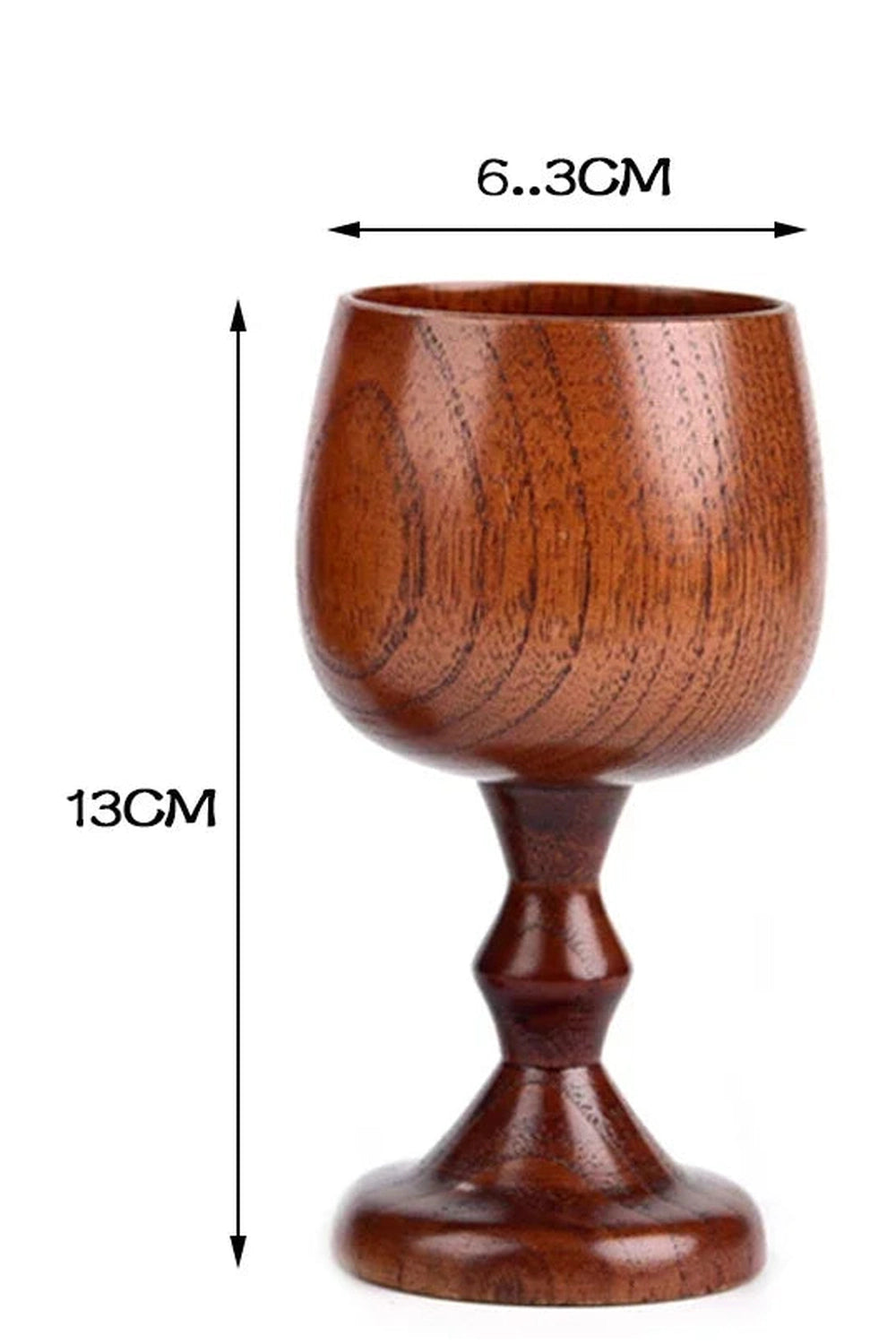 Vintage Charm Wooden Goblets