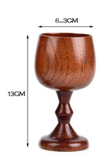 Vintage Charm Wooden Goblets