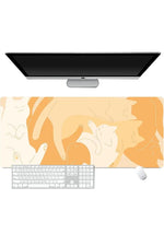 Black Kawaii Cat Deskmat