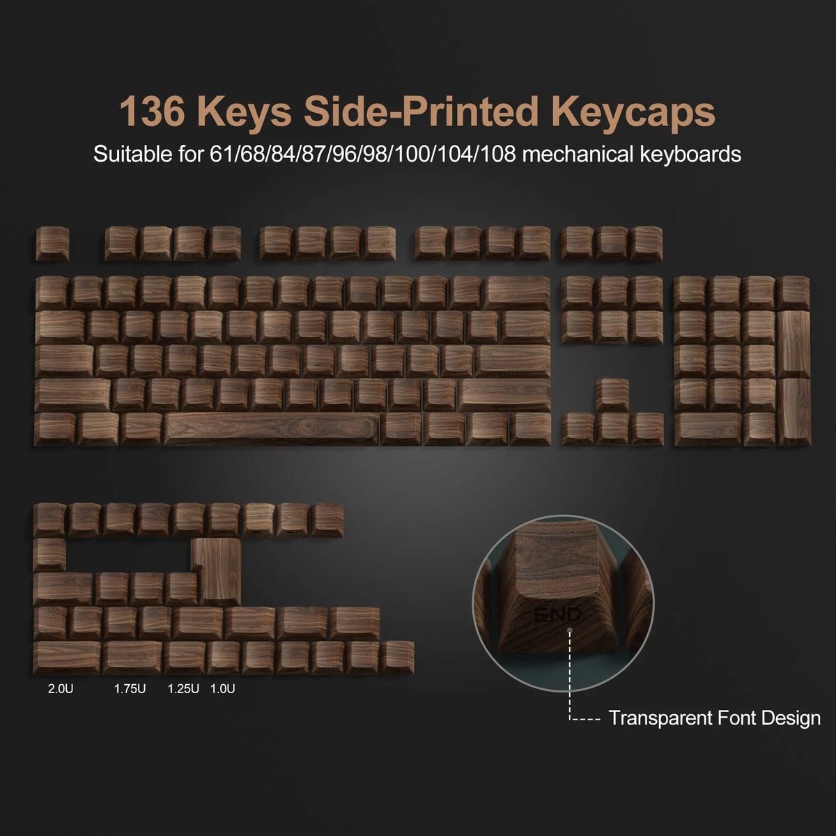 Wood Grain Keycaps