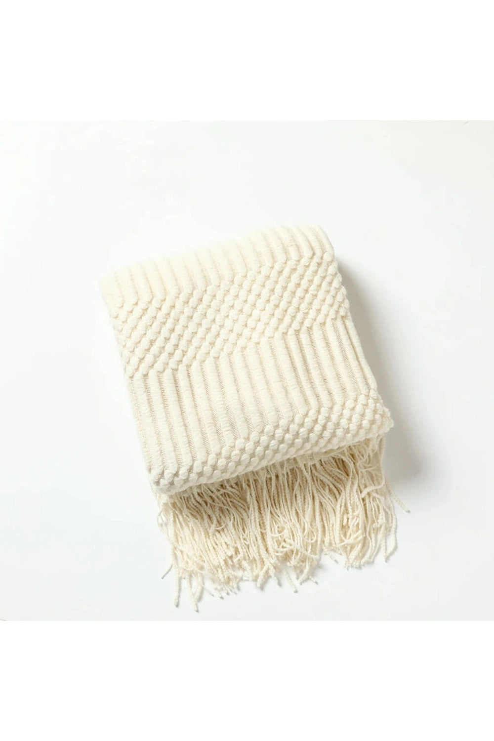 Cozy Diamond Knit Throw Blanket