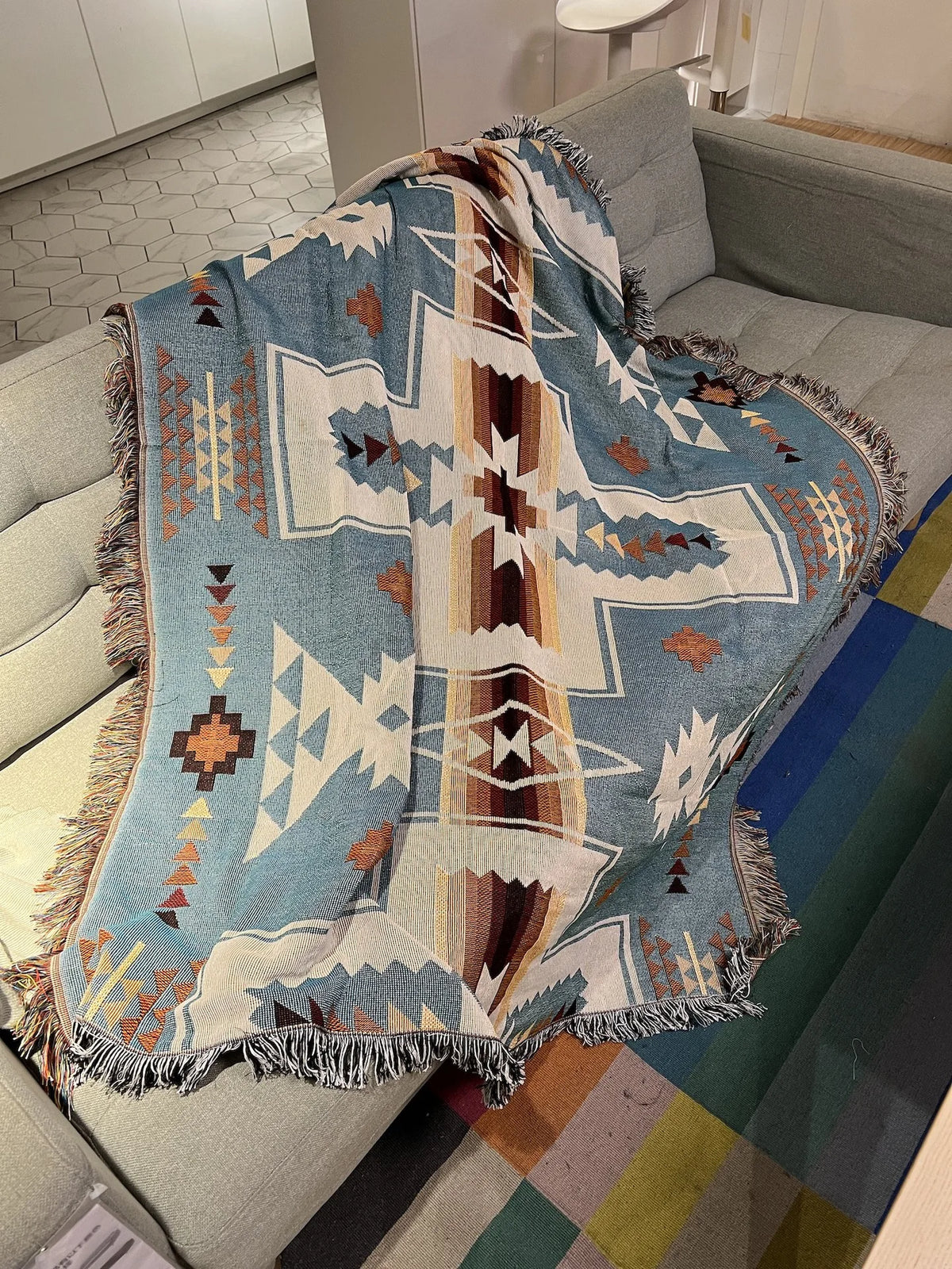 Southwestern Aztec Woven Blanket