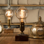 Vintage Tischlampe mit Edison-Glühbirne