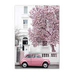 London Floral Canvas Poster