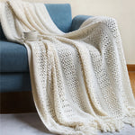 Blush Cozy Knit Throw Blanket